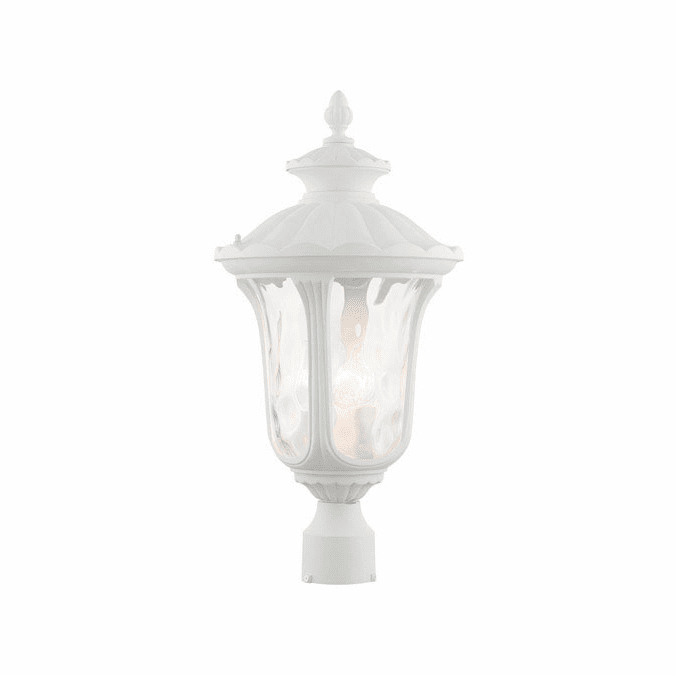 Livex 7859-13 Oxford Textured White Outdoor 22" Post Light