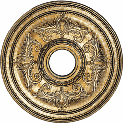 Livex 8200-65 Traditional Hand Painted Vintage Gold Leaf 22.5" Ceiling Medallion