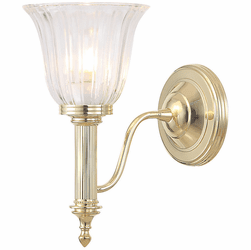 Lucas McKearn BB-CARROLL1-PB Carroll Contemporary Polished Bronze Wall Lighting Sconce
