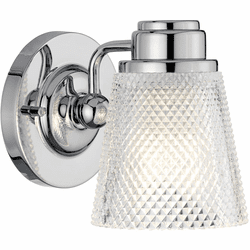 Lucas McKearn BB-HUDSON1-PC Hudson Contemporary Polished Chrome LED Wall Sconce Lighting