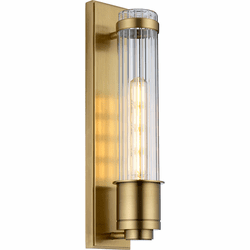 Lucas McKearn BB-WELLINGTON-AB Wellington Contemporary Aged Brass Wall Lamp
