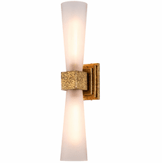 Lucas McKearn BB0958G-2 Kristy Modern Gold Leaf Light Sconce