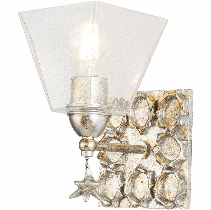 Lucas McKearn BB1002S-1 Star Contemporary Gold Leaf Wall Lighting Fixture