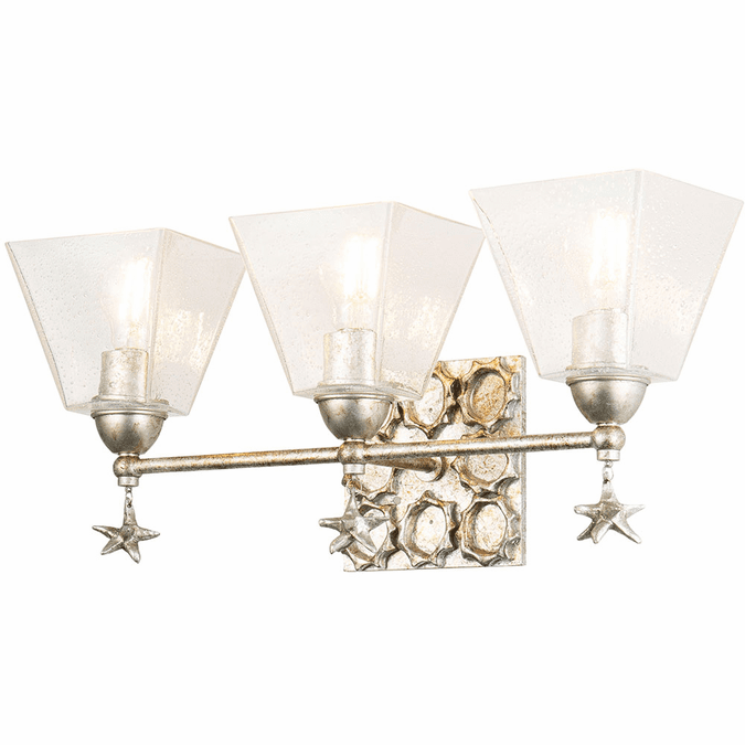 Lucas McKearn BB1002S-3 Star Modern Gold Leaf 3-Light Bath Lighting