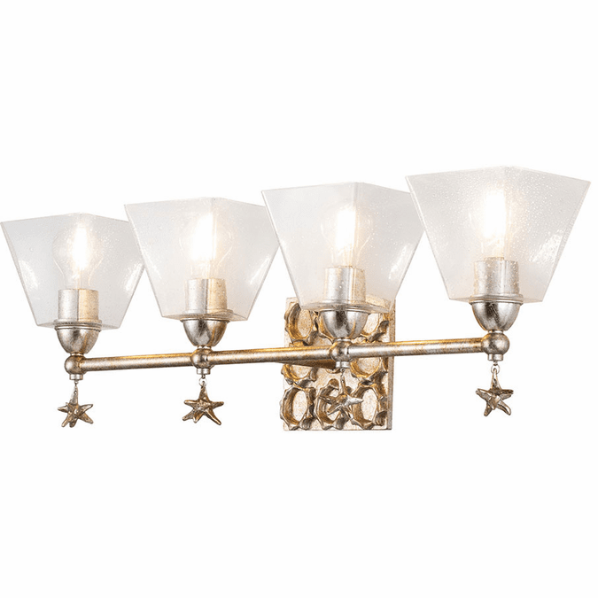Lucas McKearn BB1002S-4 Star Modern Silver 4-Light Vanity Lighting