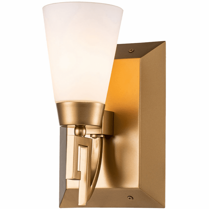 Lucas McKearn BB1006LG-1 Lemuria Contemporary Laquered Gold Lighting Sconce