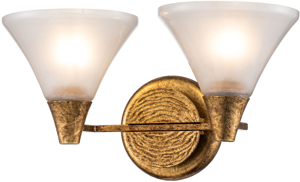 Lucas McKearn BB1114G2 Lemoine Contemporary Gold Leaf 2Light Vanity