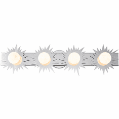 Lucas McKearn BB90417PC-4 Soleil Modern Polished Chrome 4-Light Bathroom Wall Sconce
