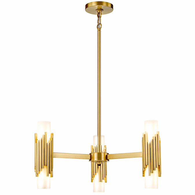 Lucas McKearn CH30209AB-3 Marvel Modern Aged Brass Mini Chandelier Lighting