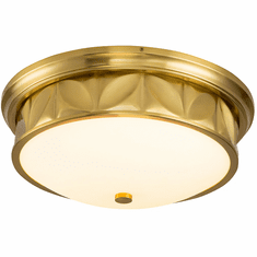 Lucas McKearn FM1300AGB-17B Epsilon Contemporary Aged Brass Flush Mount Lighting