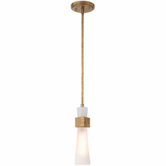 Lucas McKearn MP30208G-1 Kristy Modern Distressed Gold Mini Pendant Lamp