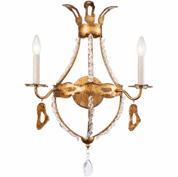 Lucas McKearn SC1036-2 Monteleone Traditional Antique Gold Wall Lighting