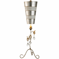 Lucas McKearn TA1039 Tivoli Modern Distressed Silver Side Table Lamp
