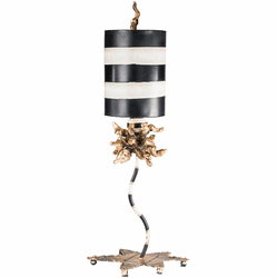 Lucas McKearn TA1074 Dominique Modern Black / Cream Table Lamp Lighting