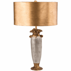 Lucas McKearn TA1126 Bienville Modern Gold / Silver Leaf Table Top Lamp