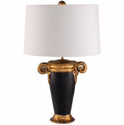 Lucas McKearn TA1150 Modern Black and Gold Table Lamp Lighting