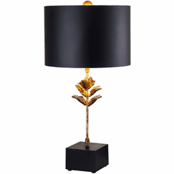 Lucas McKearn TA1170 Camilia Contemporary Antique Gold Table Lamp Lighting