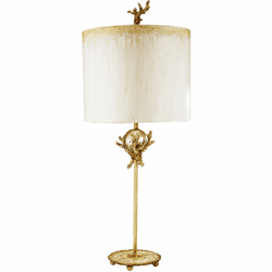 Lucas McKearn TA1239 Trellis Contemporary Creamy Ivory Table Top Lamp
