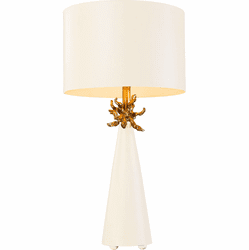 Lucas McKearn TA1260 Flambeau Modern White Table Lamp Lighting
