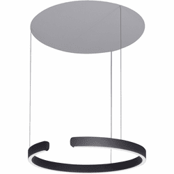 Lumpure 5373-860RP-BK-3 Tokio Modern Matte Black LED Lighting Pendant