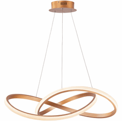 Lumpure 5612-884-BG-TR-CCT Paris Contemporary Brushed Gold LED Pendant Lighting