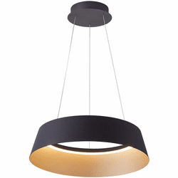 Lumpure 5636-850ROP-BK/CGD-CCT Buenos Aires Modern Black And Champagne LED Pendant Hanging Light