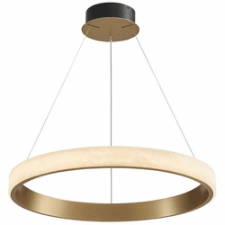 Lumpure FD2268-1M-BG Italy Contemporary Brushed Gold LED Pendant Lighting Fixture