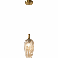Mateo C30901AGAM Eesha Contemporary Aged Gold Brass Mini Hanging Pendant Light