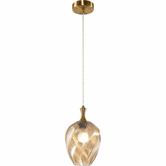 Mateo C30903AGAM Eesha Contemporary Aged Gold Brass Mini Hanging Lamp