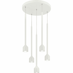 Mateo C35405WH Lumenagio Modern White LED Multi Pendant Hanging Light