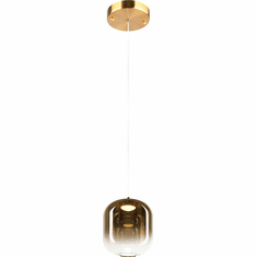 Mateo C37401AGAG Refrax Contemporary Aged Gold Brass LED Mini Hanging Light