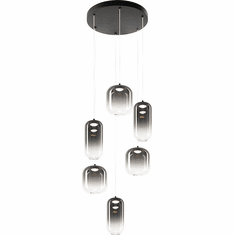 Mateo C37406MBSM Refrax Modern Matte Black LED Multi Lighting Pendant