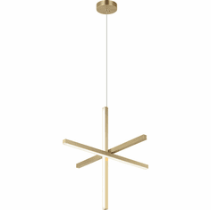 Mateo C38924BG Crosley Modern Brushed Gold LED 24" Hanging Light