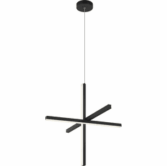 Mateo C38924MB Crosley Modern Matte Black LED 24" Lighting Pendant