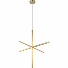 Mateo C38936BG Crosley Modern Brushed Gold LED 36" Pendant Lighting Fixture