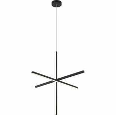 Mateo C38936MB Crosley Contemporary Matte Black LED 36" Hanging Light