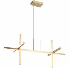 Mateo C38944BG Crosley Modern Brushed Gold LED Kitchen Island Light