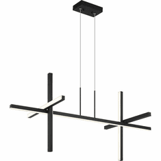 Mateo C38944MB Crosley Modern Matte Black LED Kitchen Island Lighting