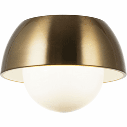 Mateo M11301AGOP Watson Modern Aged Gold Brass LED 9" Flush Mount Lighting
