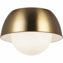 Mateo M11311AGOP Watson Contemporary Aged Gold Brass LED 13" Ceiling Light