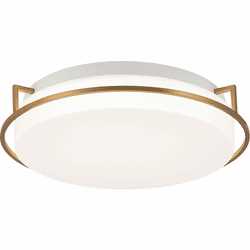 Mateo M14112AG Brammerton Contemporary Aged Gold Brass LED 12.5" Ceiling Lighting Fixture