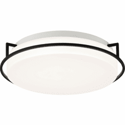 Mateo M14112MB Brammerton Modern Matte Black LED 12.5" Flush Mount Lighting Fixture