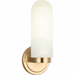 Mateo S01901AG Capsula Contemporary Aged Gold Brass Lamp Sconce