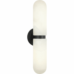 Mateo S01912MB Capsula Contemporary Matte Black Bathroom Wall Sconce