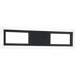 Mateo S02518MB Valance Contemporary Matte Black LED 18" Bathroom Sconce