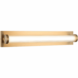 Mateo S08324AG Athena Modern Aged Gold Brass LED 24" Bath Sconce
