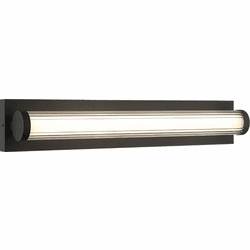 Mateo S08324MB Athena Contemporary Matte Black LED 24" Bathroom Wall Sconce