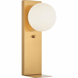 Mateo S17801AG Stanley Modern Aged Gold Brass Lamp Sconce