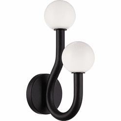 Mateo W34202MBOP Joelle Modern Matte Black LED Light Sconce