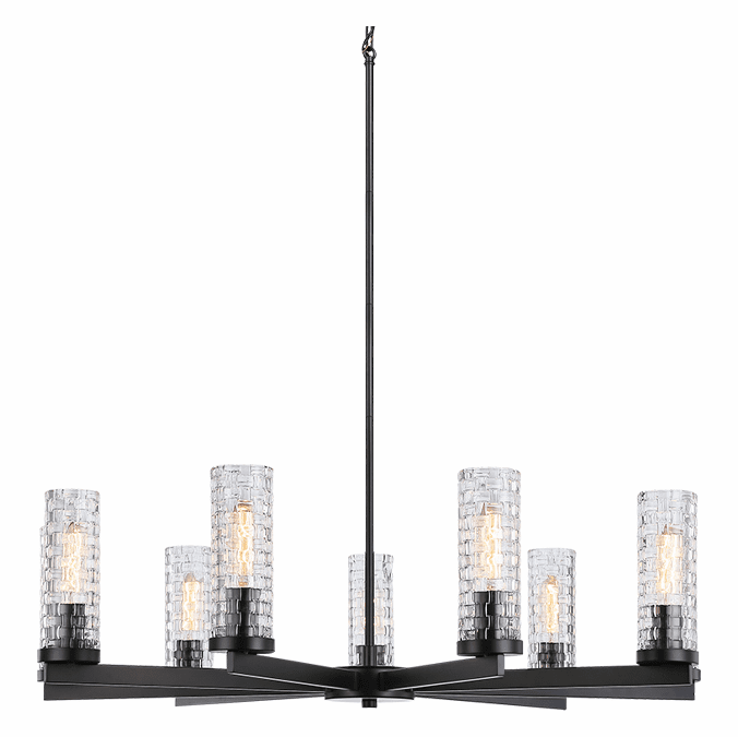 Matteo C32109BK Weaver Contemporary Black 36" Ceiling Chandelier